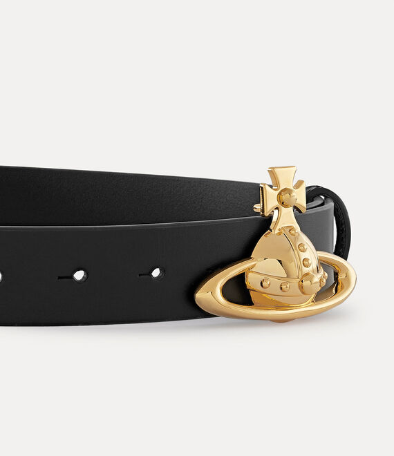 Vivienne Westwood Orb Buckle Belt in BLACK